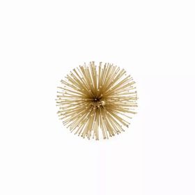 6" X 6" X 6" Gold Iron Urchin Small Sphere (Pack of 1)