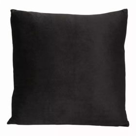 Black Textured Velvet Square Pillow (Pack of 1)