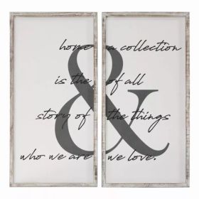 Distressed Home is the Story 2Piece Set Wood Wall decor (Pack of 1)