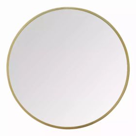 28" Aubrey Gold Metal Framed Wall Mirror (Pack of 1)