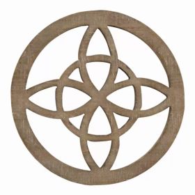Celtic Inspired Design Wood Medallion Wall Art Deep Tone (Pack of 1)