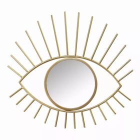Gold Metal Eye Wall Mirror (Pack of 1)