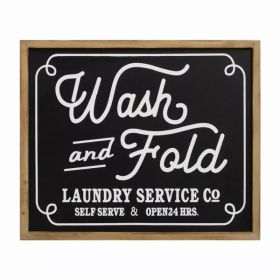 Wash and Fold Vintage Look Wood Framed Wall Art (Pack of 1)