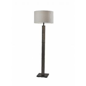 Black Wood Pillar Floor Lamp (Pack of 1)