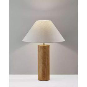 Canopy Natural Wood Block Table Lamp (Pack of 1)