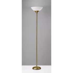Tailored Shiny Brass Metal Torchiere with Bright Illumination (Pack of 1)