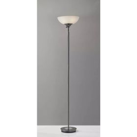 Modern Black Nickel Thick Pole Torchiere Floor Lamp (Pack of 1)