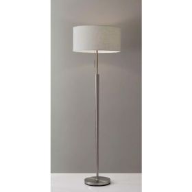 Floor Lamp Contemporary Brushed Steel Metal Tapered Pole (Pack of 1)