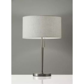 Contemporary Brushed Steel Metal Table Lamp (Pack of 1)