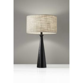 Black Metal Tapered Base Table Lamp (Pack of 1)