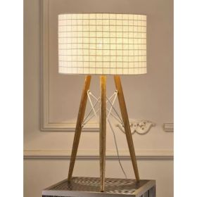 11" X 11" X 21" White Fabric Table Lamp (Pack of 1)