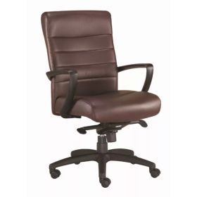 25.8" x 28.9" x 38.8" Brown Leather Chair (Pack of 1)