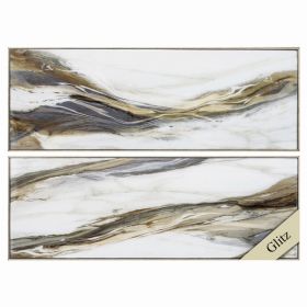 36" X 13" Champagne Color Frame  Canyon (Set of 2)