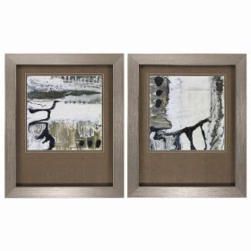 18" X 22" Silver Frame Glass Blower (Set of 2)