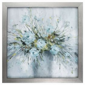 26" X 26" Silver Frame Blue Bouquet (Pack of 1)