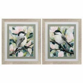 25" X 29" Champagne Gold Color Frame  Veiled Aviary (Set of 2)