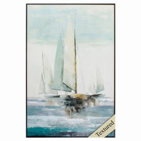 24" X 36" Brown Frame Quiet Boats (Pack of 1)