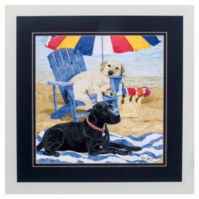 29" X 29" White Frame Labs On Beach (Pack of 1)