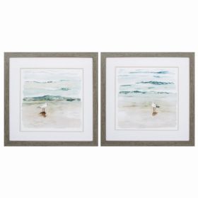 27" X 27" Woodtoned Frame Seagull Cove (Set of 2)