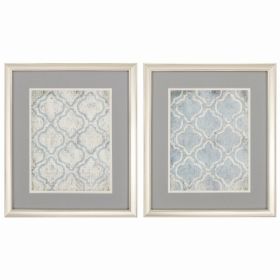 18" X 21" Champagne Gold Color Frame  Blue Wall (Set of 2)