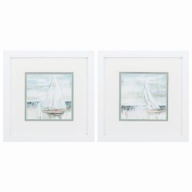 11" X 11" Matte White Frame Soft Sail (Set of 2)