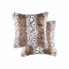 18" x 18" x 5" Acrylic Plush, Polyester, Polyfill Lynx 2 Pack Pillow (Pack of 1)
