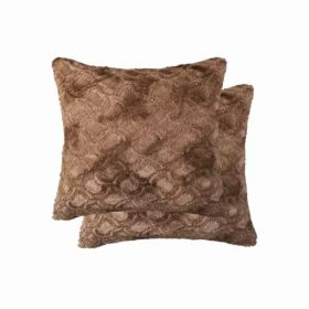 20" x 20" x 5" Acrylic Plush, Polyester, Polyfill Brown 2 Pack Pillow (Pack of 1)