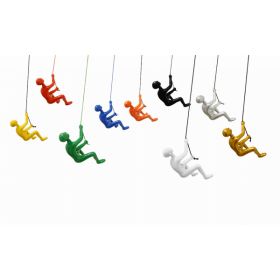 6" x 3" x 3" Resin Multicolor 9 Pack Climbing Man (Pack of 1)