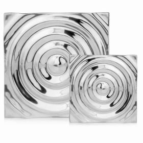 1.5" x 19.5" x 19.5" Buffed Large Rippled Wall Tile (Pack of 1)