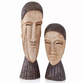 4" x 7" x 20" Natural and Brown Royal Couple (Pack of 1)