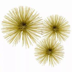 10" Antique Gold Finish Large Urchin Sphere (Pack of 1)
