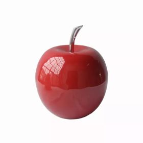 Shiny Buffed Red Apple Sculpture (Pack of 1)