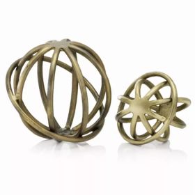 6" x 6" x 5" Bronze Gold Small Sphere (Pack of 1)