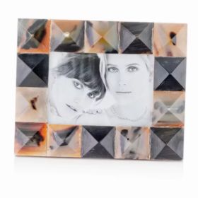 2" x 8.5" x 10.5" Black Green and White Mosaic 5x7 Photo Frame (Pack of 1)