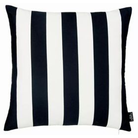 Black and White Cabana Stripe Geometric decorative Throw Pillow Cover (Pack of 1)