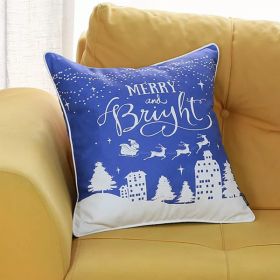 18"x18" Christmas Snow Printed decorative Throw Pillow Cover (Pack of 1)