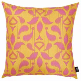 18"x18" Orange Ikat decorative Throw Pillow Cover Printed (Pack of 1)