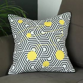 18"x18" Scandi Square Geo Printed decorative Throw Pillow Cover (Pack of 1)