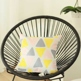 18"x18" Colored Scandi Square Geo decorative Throw Pillow Cover (Pack of 1)