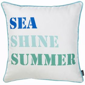 Sea Shine Summer decorative Throw Pillow Cover (Pack of 1)