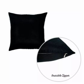 Set of 2 Black Brushed Twill decorative Throw Pillow Covers