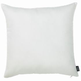Set of 2 Bright White Brushed Twill decorative Throw Pillow Covers