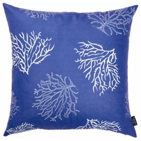 Square Blue Coral Reef decorative Throw Pillow Cover (Pack of 1)