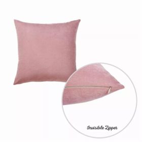 Set of 2 Light Pink Brushed Twill decorative Throw Pillow Covers