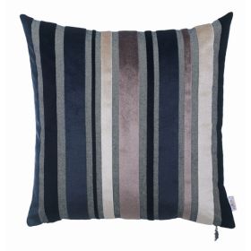Set of 2 Midnight Variegated Stripe decorative Pillow Covers