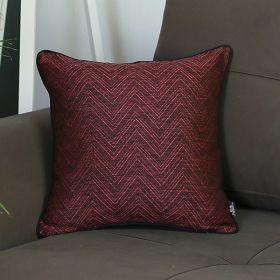 17"x 17" Jacquard Zigzag decorative Throw Pillow Cover (Pack of 1)