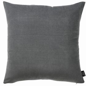 Set of 2 Grey Brushed Twill decorative Throw Pillow Covers
