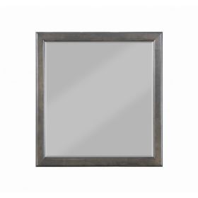 Classic Gray Wooden Mirror (Pack of 1)