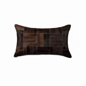12" x 20" x 5" Chocolate Cowhide - Pillow (Pack of 1)