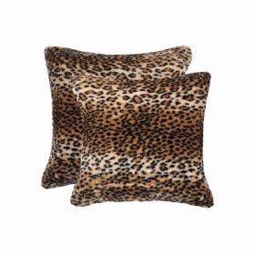 18" x 18" x 5" Leopard Faux - Pillow 2-Pack (Pack of 1)